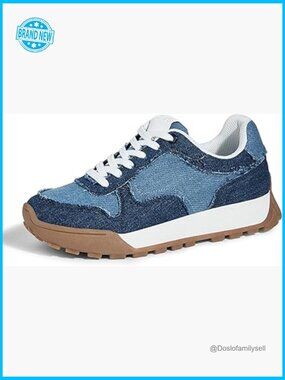 Platform Canvas Sneakers Casual Lace-up Retro Classic Walking Shoes